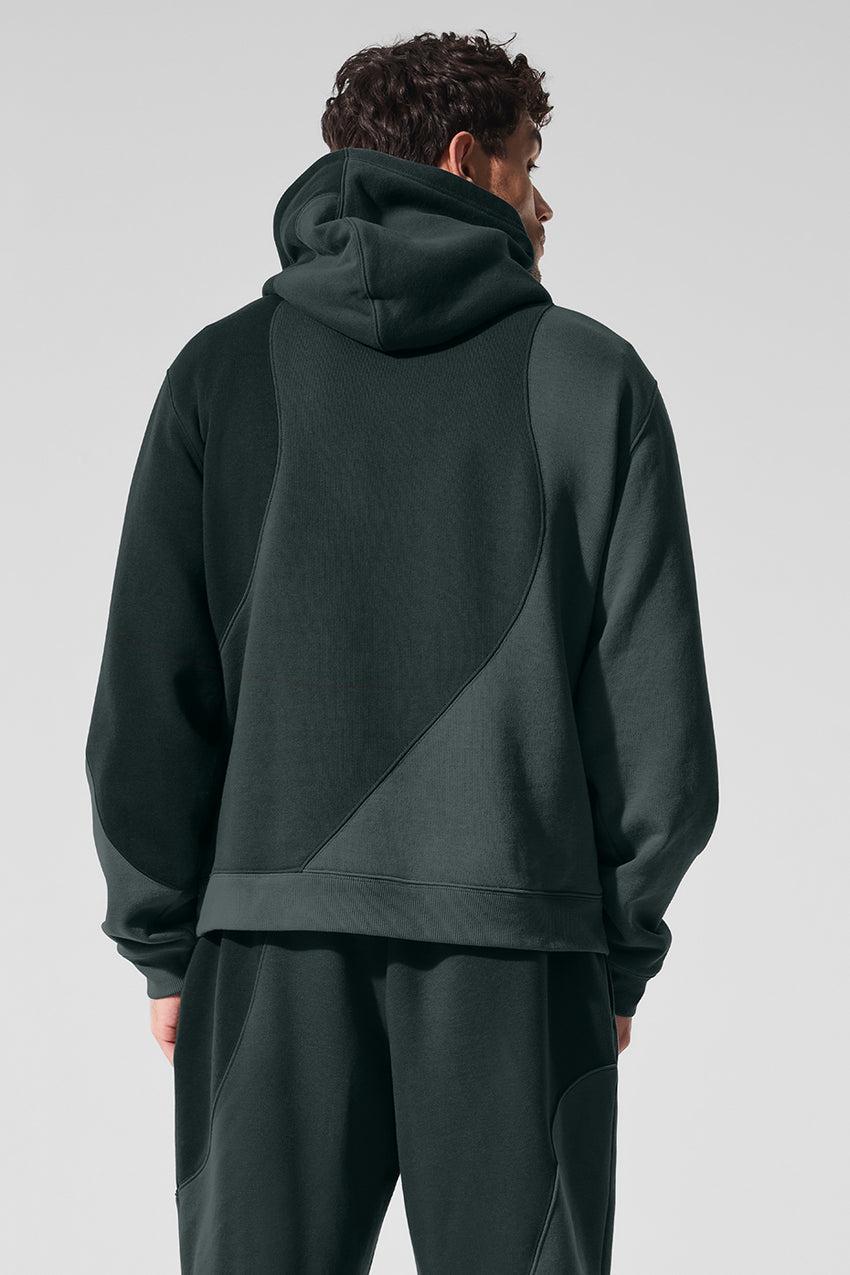 Make Waves Hoodie - Charcoal Green Tonal
